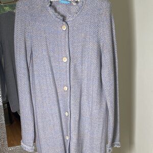 NWOT J McLaughlin Women's Lavender-Blue Knit Button Cardigan Sweater, size S